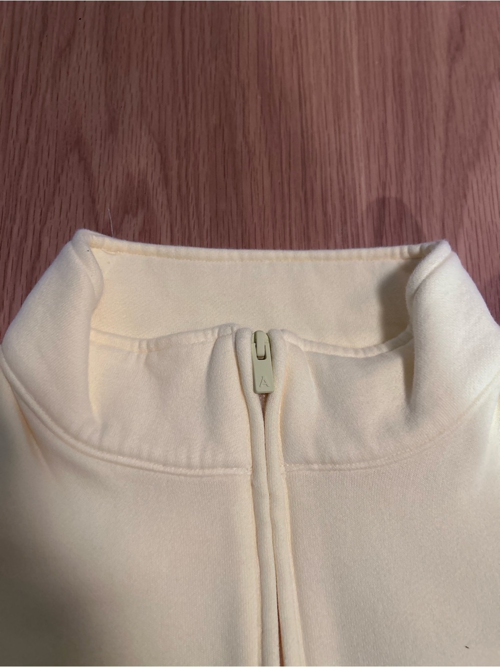 Aritzia Cozy Sweatfleece Boyfriend 1/2 Zip - Lemonade Yellow Size XL NWOT - Picture 5 of 9